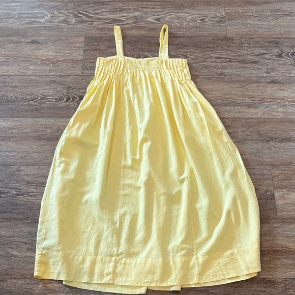 Banana Republic Linen-Blend Midi Dress Women's Size XS Yellow Maize NWT - Picture 11 of 12